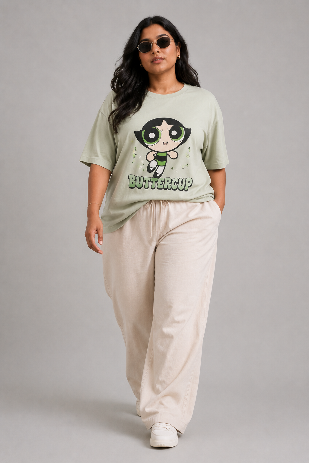 Women's Sage Green Buttercup T-Shirt XXXL and XXXXL - Zello Pakistan