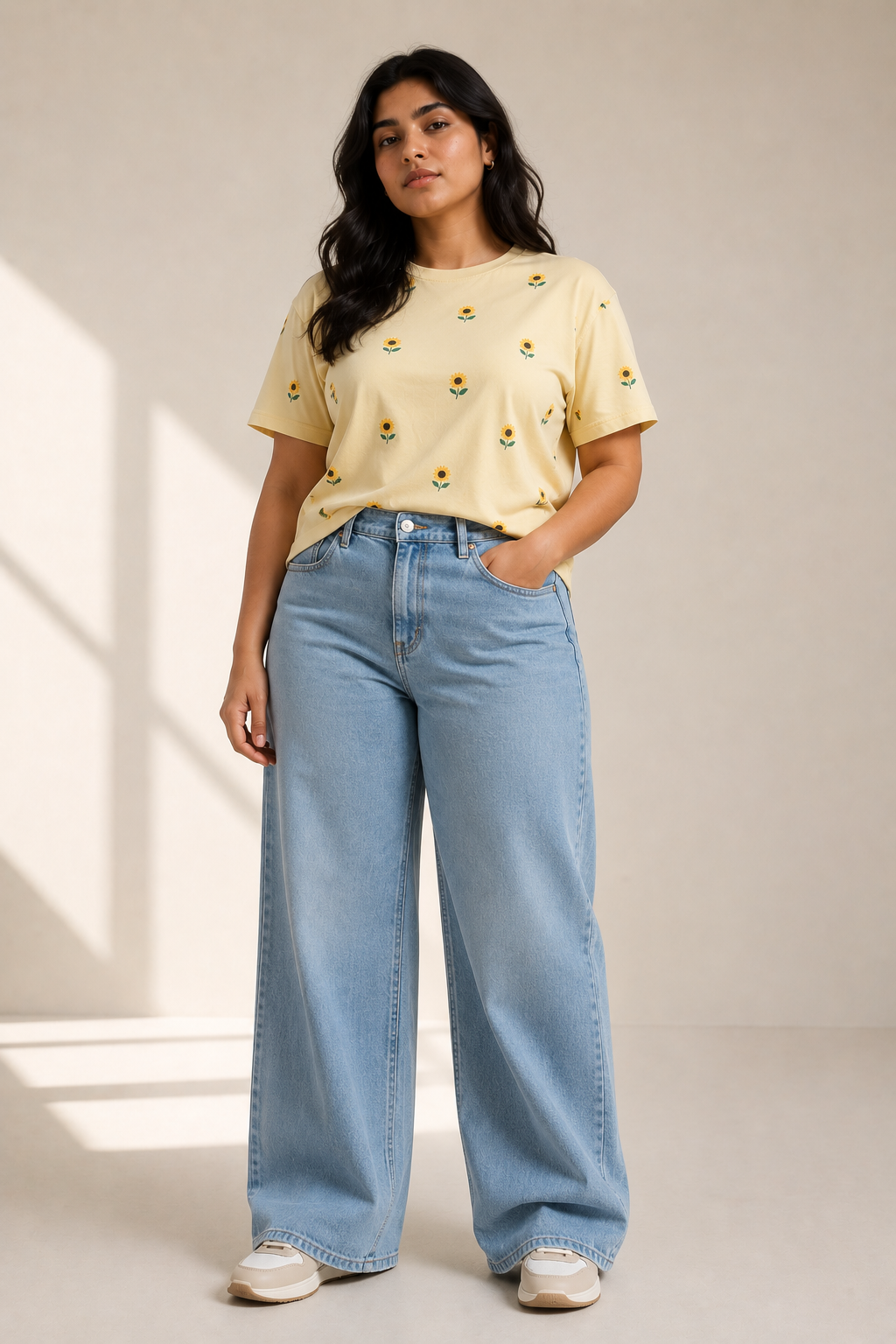 Women's Yellow Sunflower T-Shirt XXXL and XXXXL - Zello Pakistan
