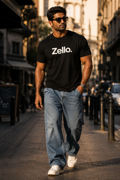 Men's Black Zello Logo T-Shirt XXXL and XXXXL - Zello Pakistan