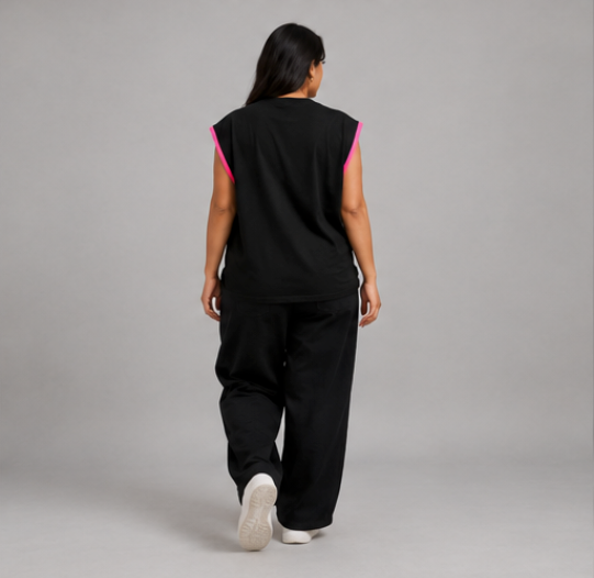 Womens Sleeveless Shirt - Black - 1995