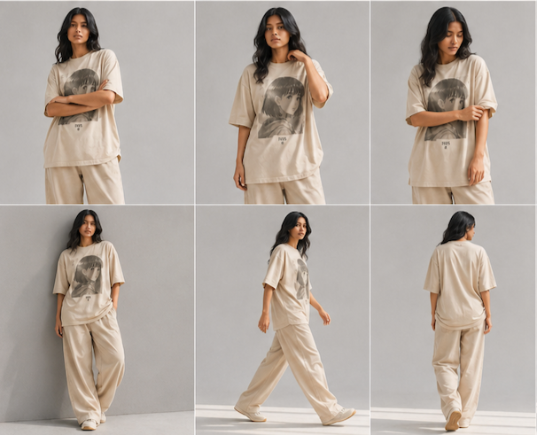 Women's Beige Anime 1995 T-Shirt XXXXL - Back View