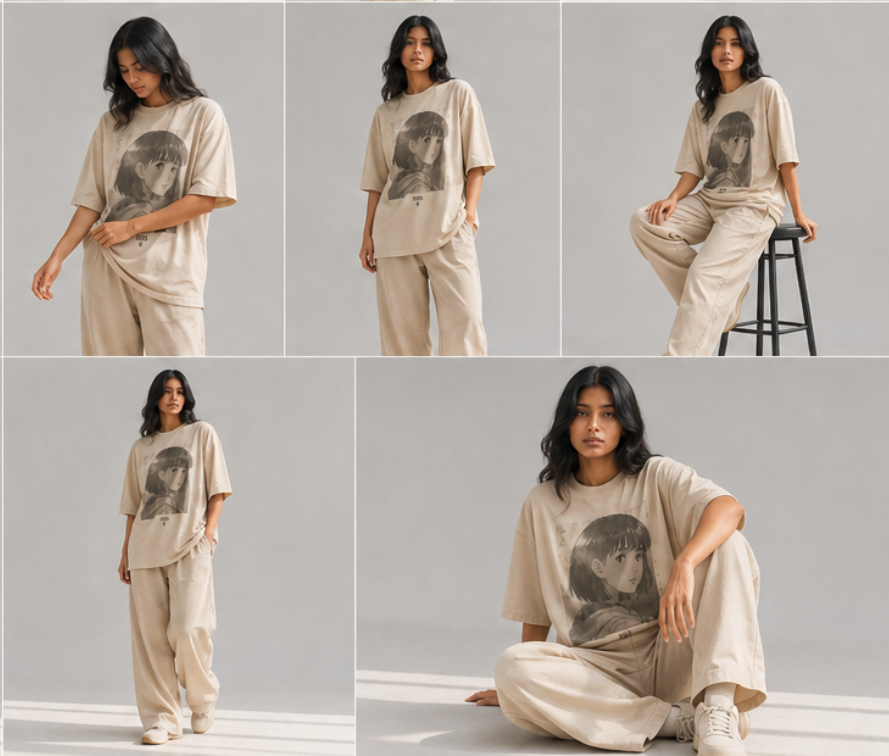 Women's Beige Anime 1995 T-Shirt - Size Detail