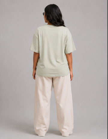 Women's Sage Green Buttercup T-Shirt - Size Detail