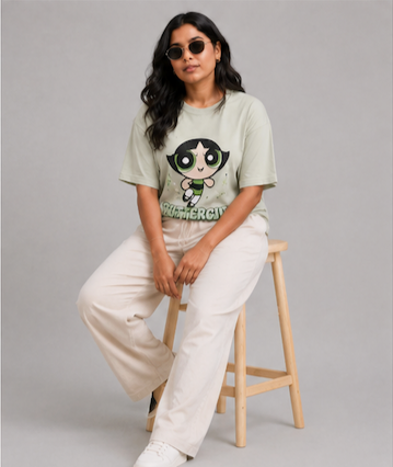 Womens T-Shirt - Sage Green (Buttercup)