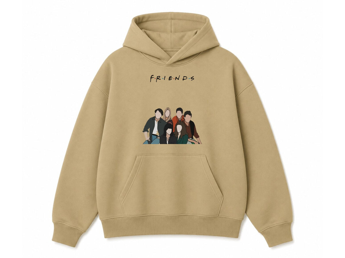 Friends Animated Charcoal Grey Hoodie