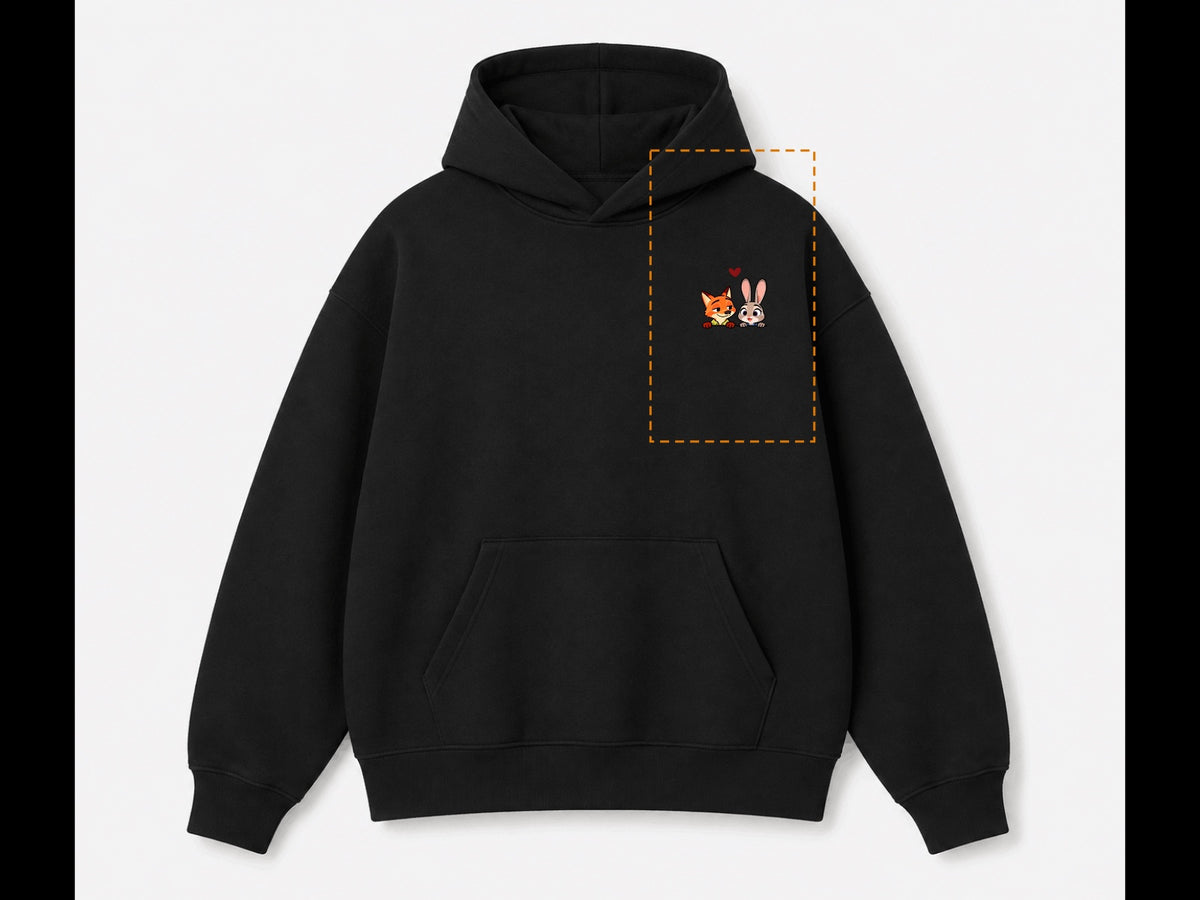 Couple Hoodie Cartoon
